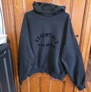 Essentials Fear Of God Hoodie Black XL